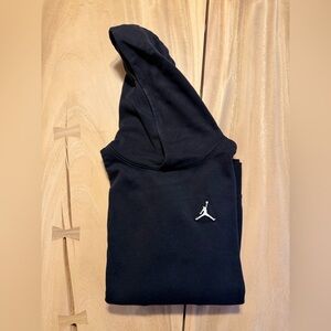 Jordan Boy’s Black Hoodie with White Jumpman Patch Size XL
